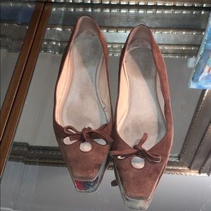 Christian Loubioutin 37 suede ballerina shoe
